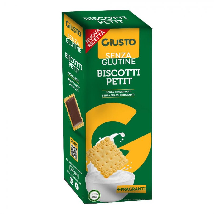 Giusto Senza Glutine Biscotti Petit 175g - Biscotti al Burro Senza Glutine