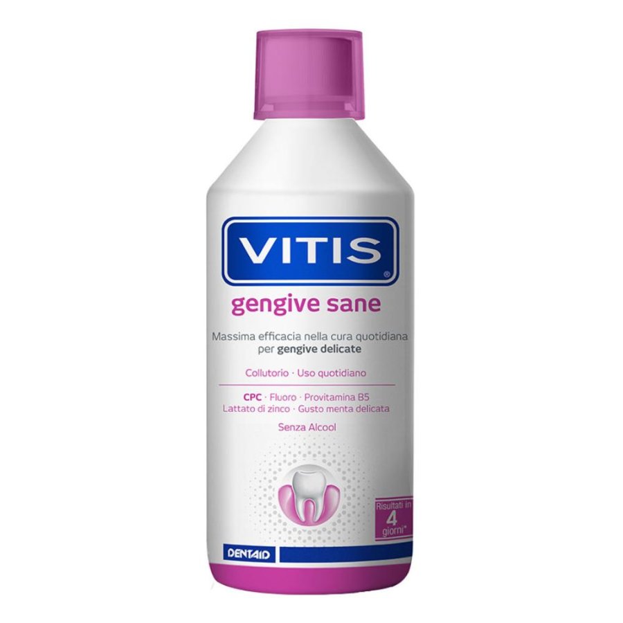 Vitis Gingival Collutorio Protezione Gengive Delicate, 500ml – Gengive Sensibili, Prevenzione Placca, Cura Quotidiana Vitis Gingival Collutorio Protezione Gengive Delicate, 500ml – Gengive Sensibili, Prevenzione Placca, Cura Quotidiana