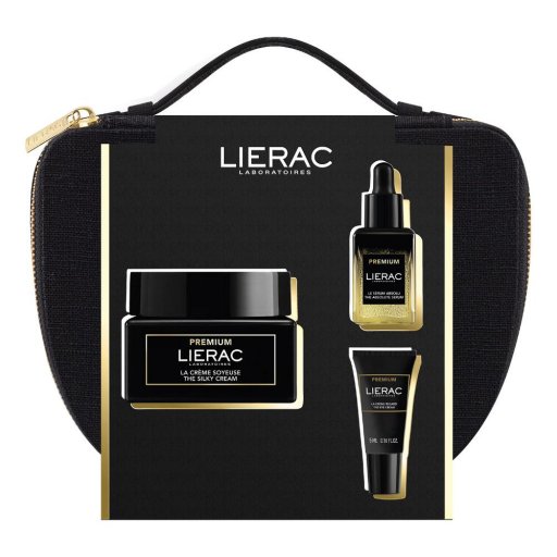 Lierac Premium Cofanetto: La Crème Soyeuse 50ml + Siero 13ml + Crema Occhi 5ml - Trattamento Anti-Età Completo