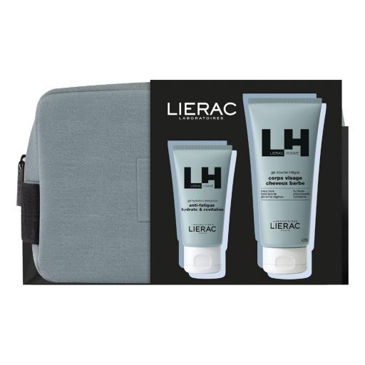 Lierac Homme Cofanetto Anti-Età, Crema 50ml + Gel Doccia 200ml, Trattamento Antietà e Idratante, 91% Ingredienti Naturali