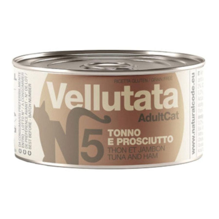 NATURAL CODE GATTO VELLUTATA N5 TONNO PROSCIUTTO 85GR (lattina)