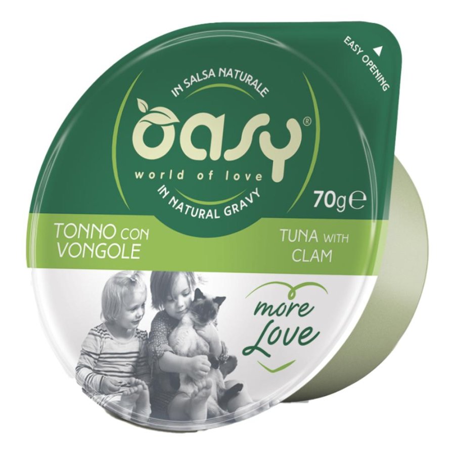 OASY GATTO MORE LOVE TONNO VONGOLE 70GR (coppetta)