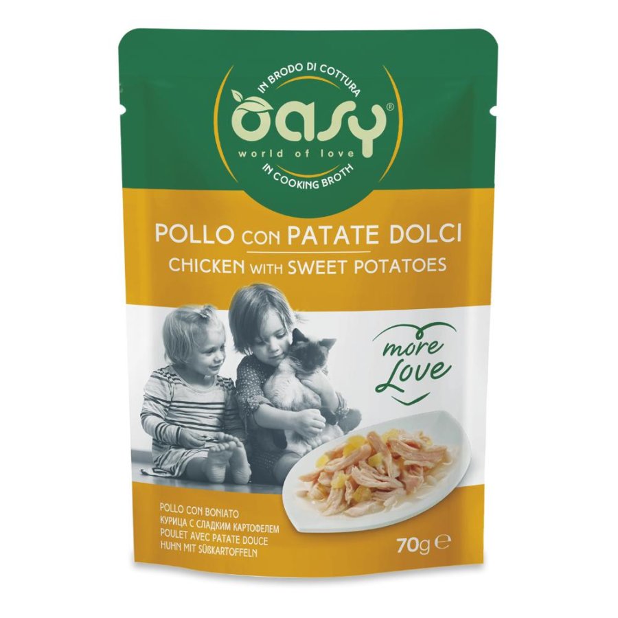 OASY GATTO POLLO PATATE DOLCI 70GR (bustina)