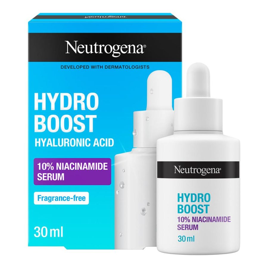 Neutrogena Hydro Boost Siero Idratante Esfoliante Viso 10% Niacinamide, 30 ml