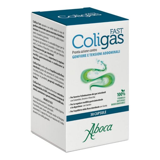 GAboca ColiGas Fast Integratore Alimentare 30 Capsule – Gonfiore Addominale e Dolore