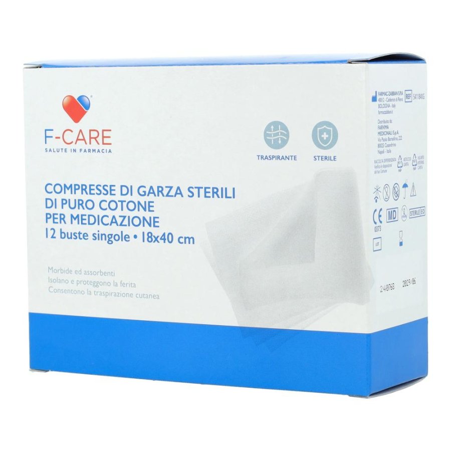 GARZA F CARE COT 18X40CM 12PZ GARZA F CARE COT 18X40CM 12PZ