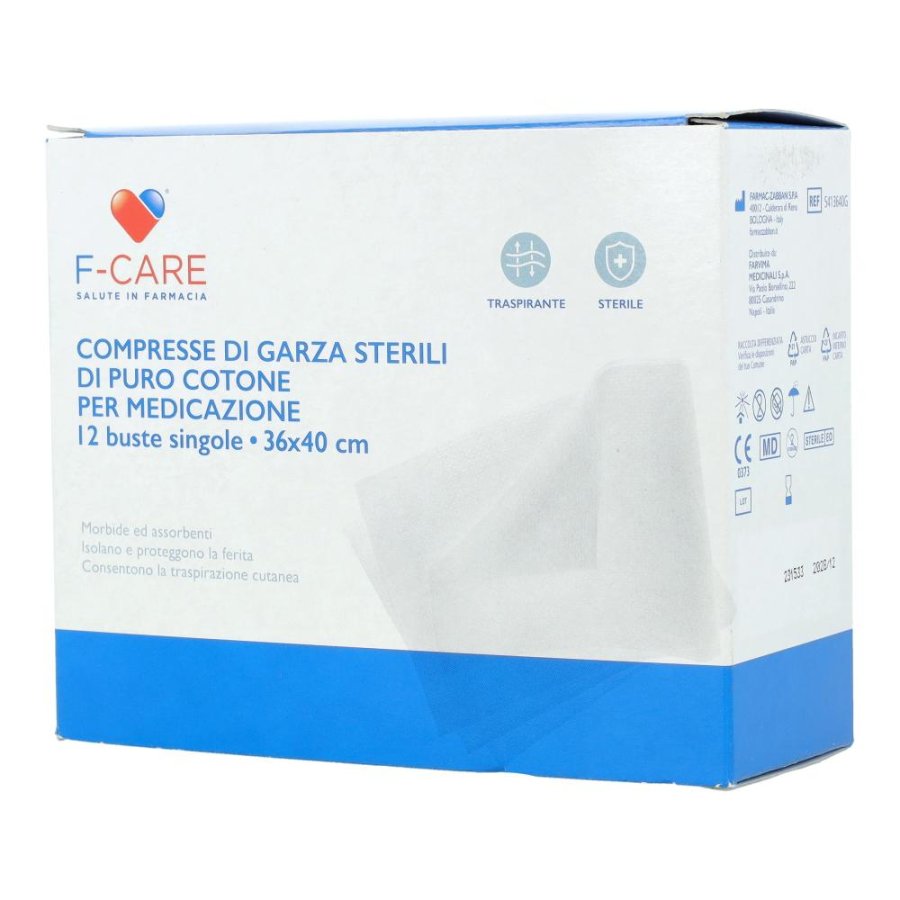 GARZA F CARE COT 36X40CM 12PZ GARZA F CARE COT 36X40CM 12PZ