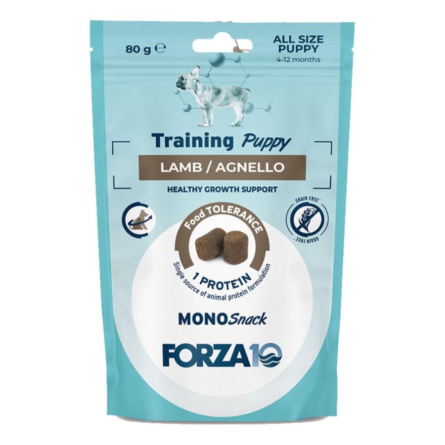 FORZA10 CANE MONO SNACK TRAINING PUPPY AGNELLO 80GR FORZA10 CANE MONO SNACK TRAINING PUPPY AGNELLO 80GR