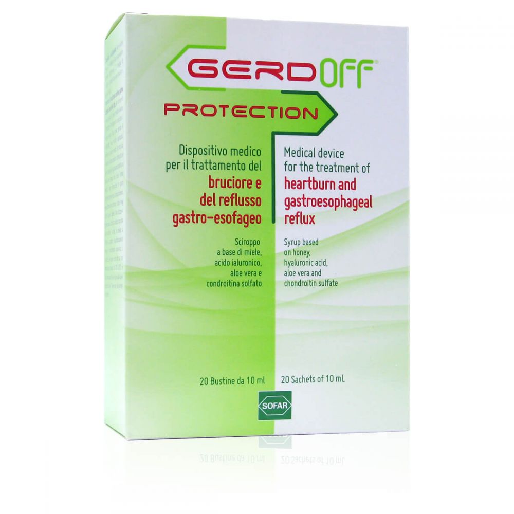 Gerdoff Protection Sciroppo Contro Bruciore E Reflusso Gastro-Esofageo 20 Bustine-image