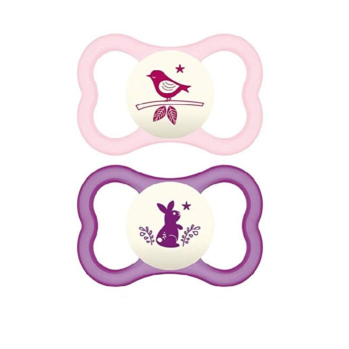 Mam Air Night - Animal Succhietto 16+ Mesi Silicone Bimba, 2 Succhietti-image