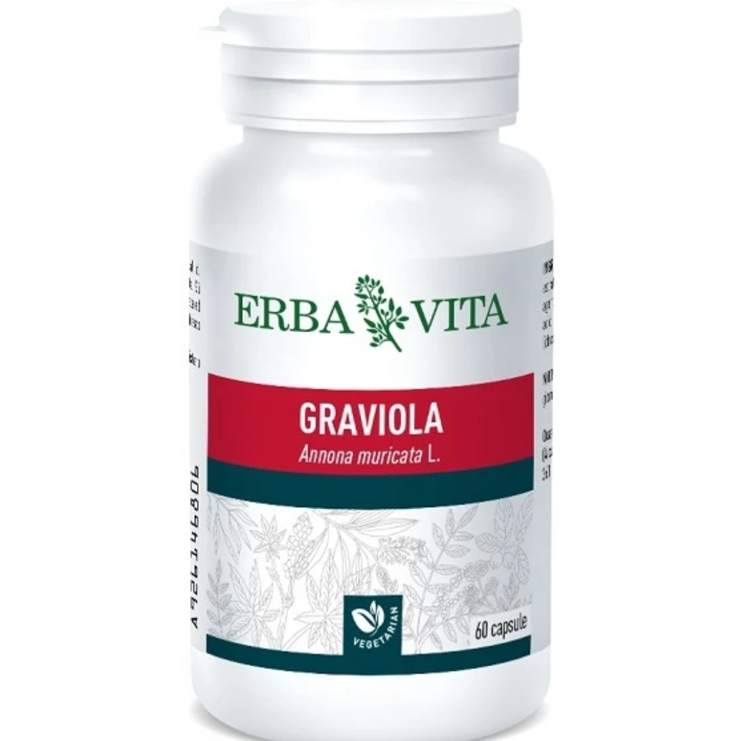 Erba Vita Integratore Alimentare Di Graviola - 60 Capsule - Utile Alle Difese Dell'organismo
