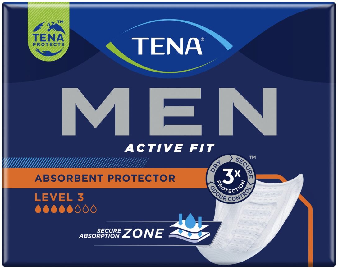Tena Men Level 3 Assorbenti Uomo 8 Pezzi - Protezione Maschile Sottile e Discreta