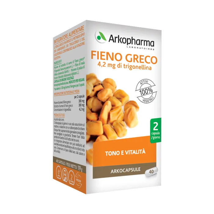 Arkopharma Arkocapsule Fieno Greco Bio Integratore Per Stimolare L'appetito 40 Capsule-image