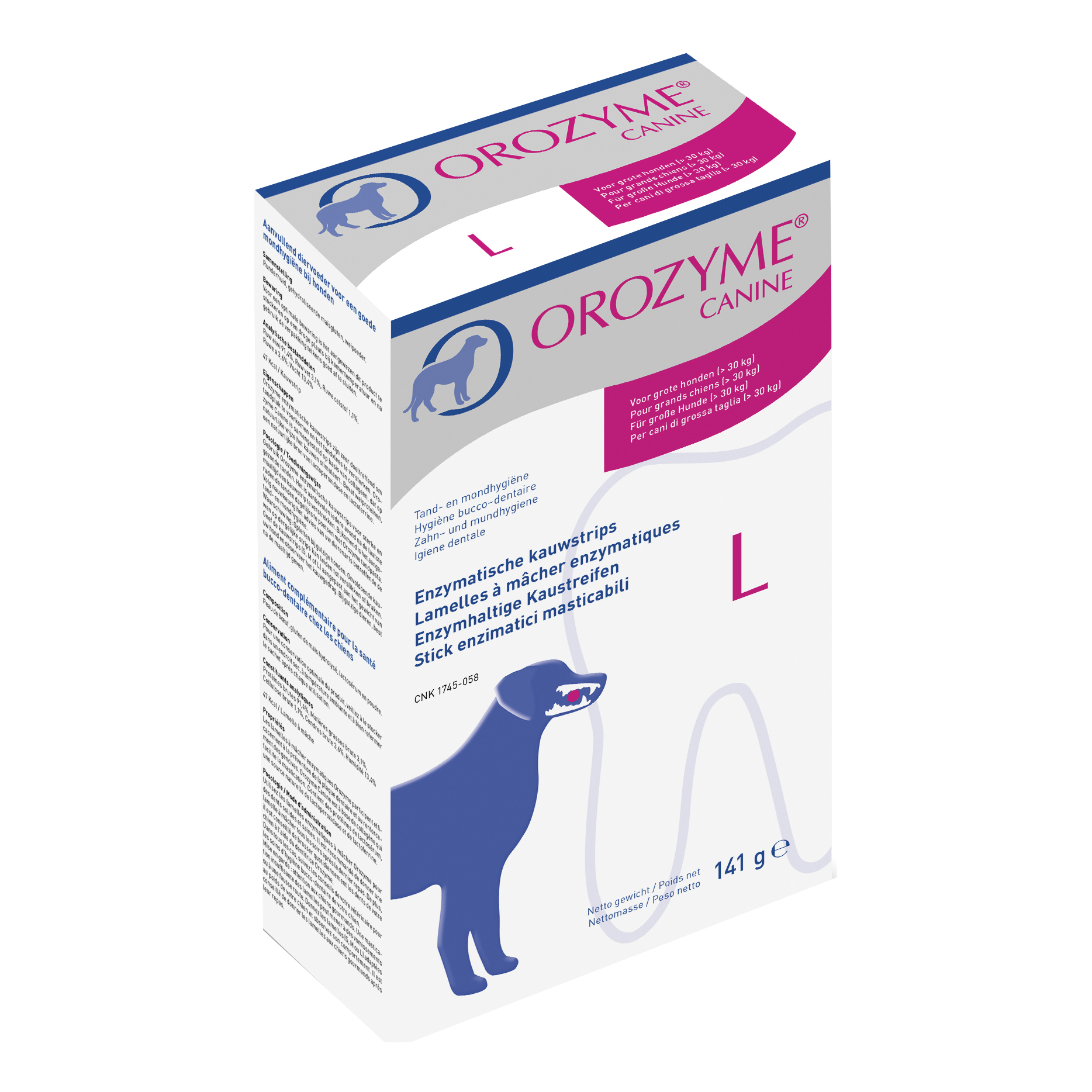 Orozyme Canine Strisce Enzimatiche Masticabili Per Cani Di Taglia Grande-image
