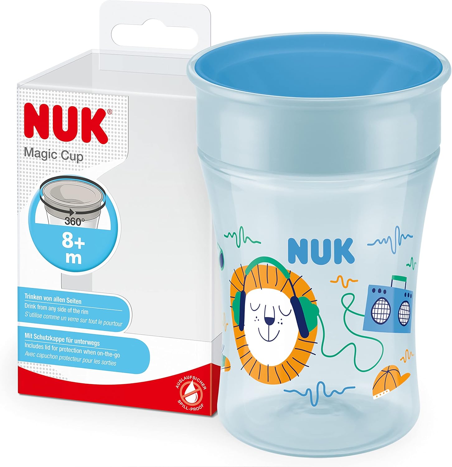 NUK Magic Cup Leone Tazza Antigoccia, 230 ml