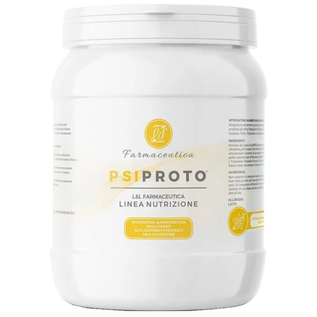 Nutraceutico a base di proteine del siero del latte PsiProto - Utile per perdita di peso, gravidanze, gonfiore da menopausa e basse difese immunitarie - 300 gr. in polvere (Vaniglia)-image