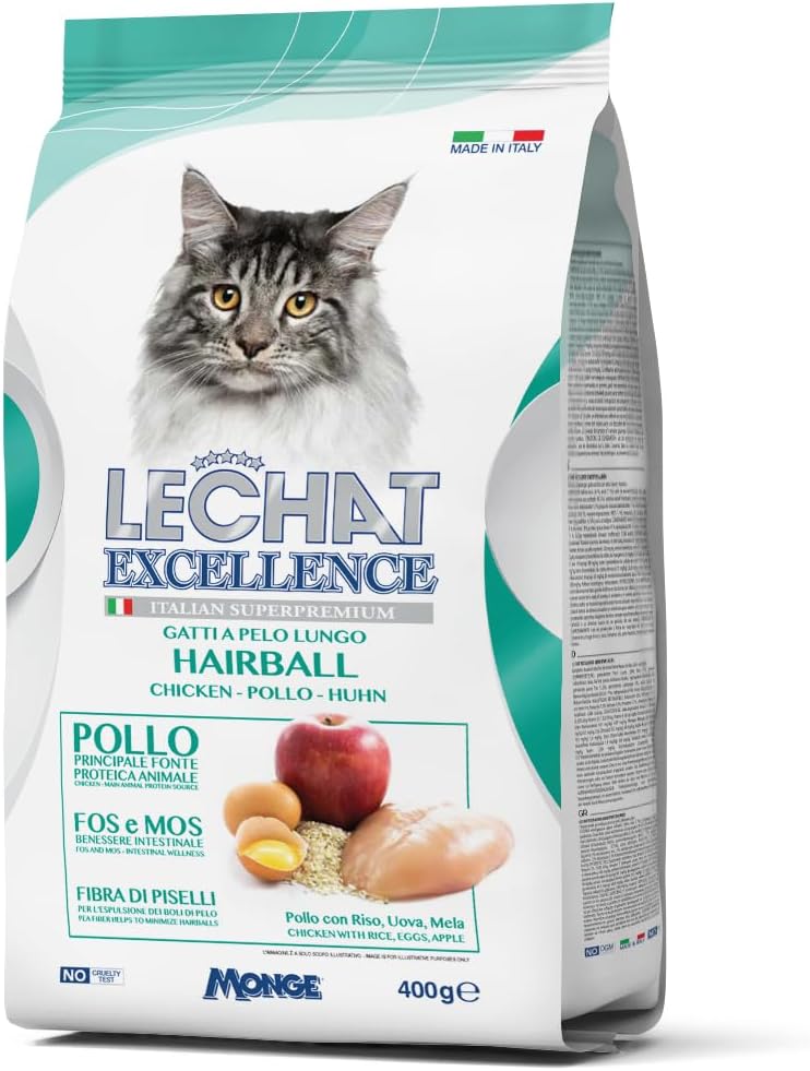 LeChat Excellence Hairball Pollo: Crocchette per Gatti Adulti