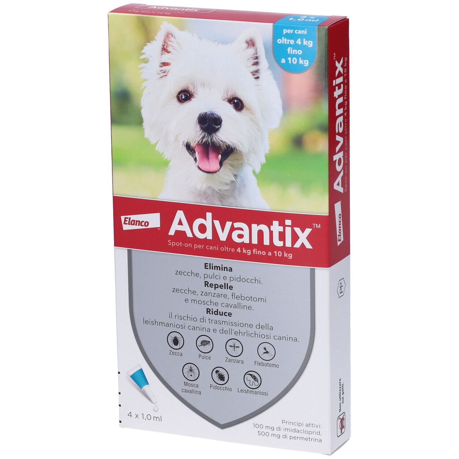 Advantix Spot On 4 Pipette 1ml 4-10 Kg-image