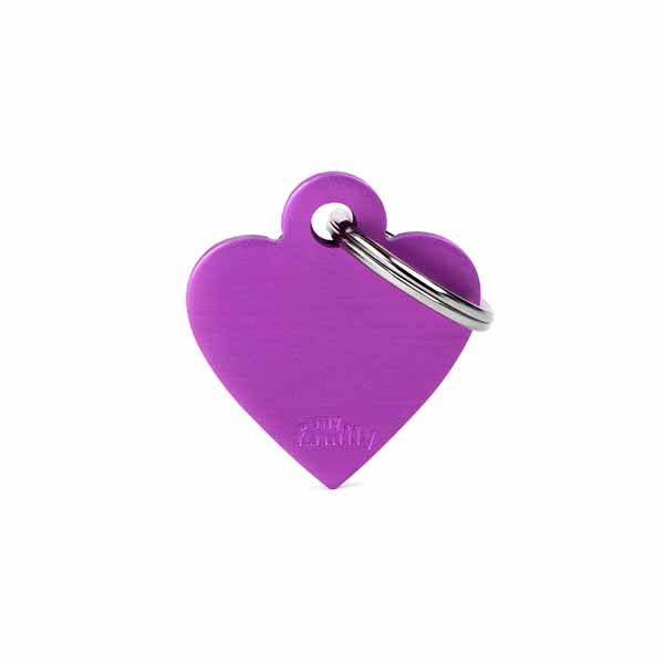 MY FAMILY MEDAGLIETTA CUORE (S) ALLUMINIO VIOLA (REF. MFB71)