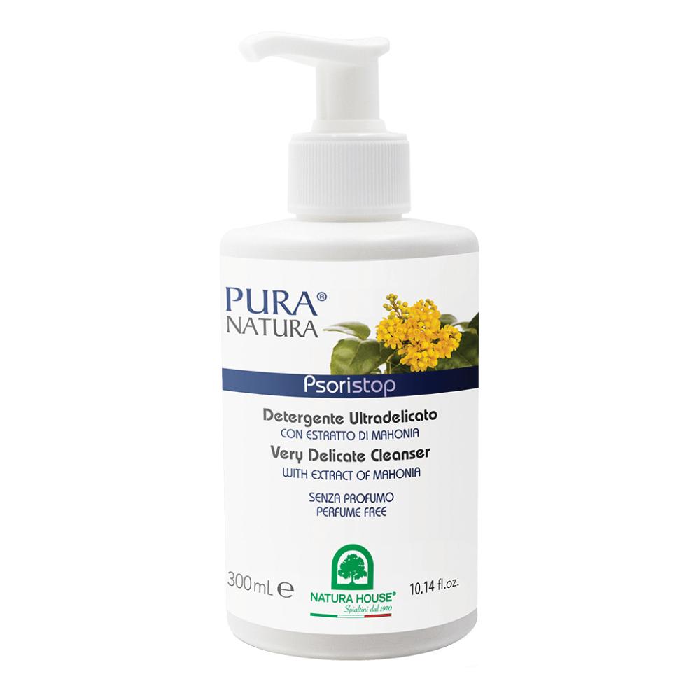 Natura House PSORISTOP Sapone Liquido Lenitivo, Ultradelicato, Emolliente - Detersione quotidiana in caso di Psoriasi o pelle con problematiche dermatologiche - 99,2% Naturale - 300ml Made in Italy-image