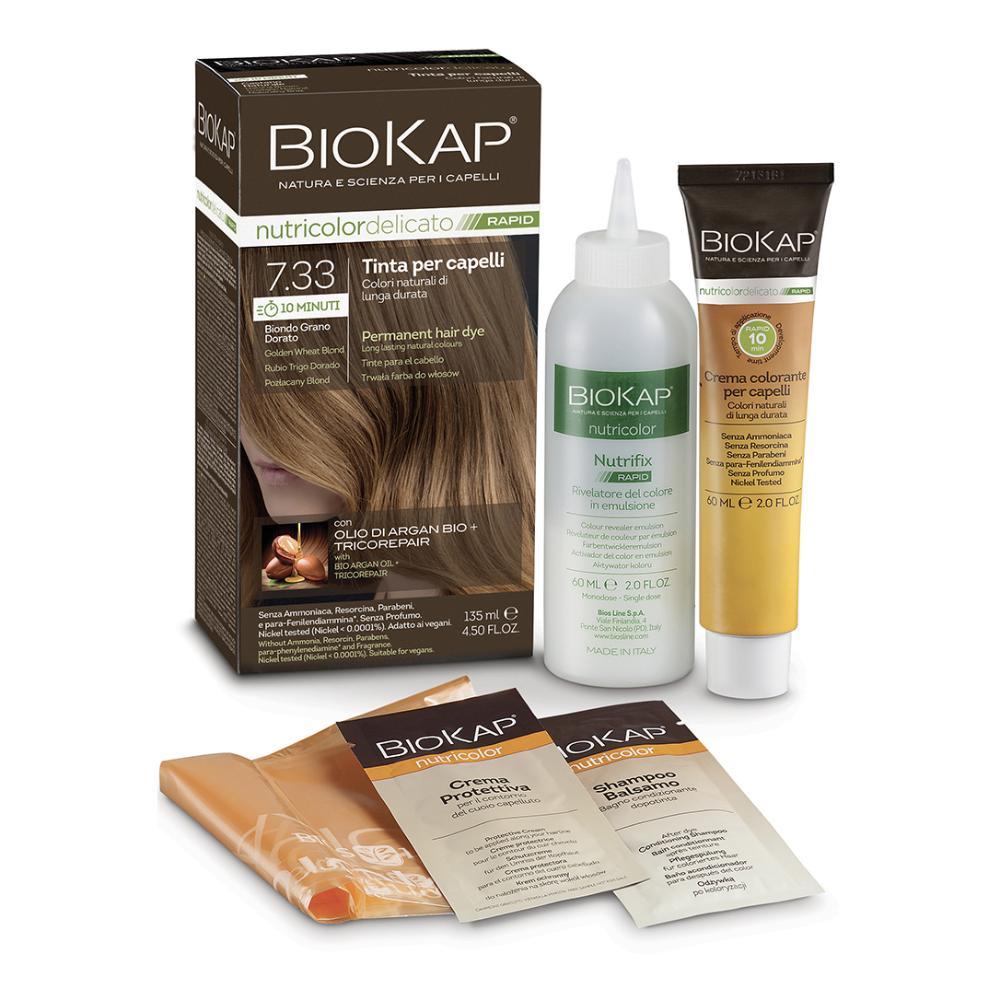 Biokap Nutricolor Delicato Rapid 7,33 Biondo Grano 135 Ml-image
