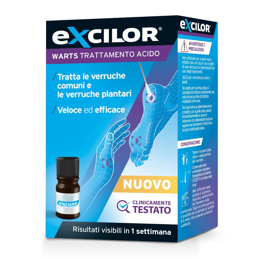 Excilor Warts Trattamento Acido Verruche Flacone 4 Ml + 32 Tamponi Di Cotone Monouso-image