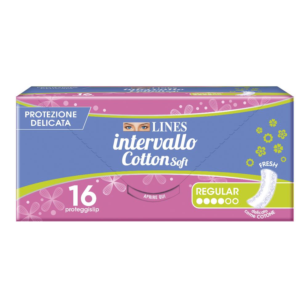 Lines Intervallo Cotton Soft Fresh Distesi, 16 Pezzi