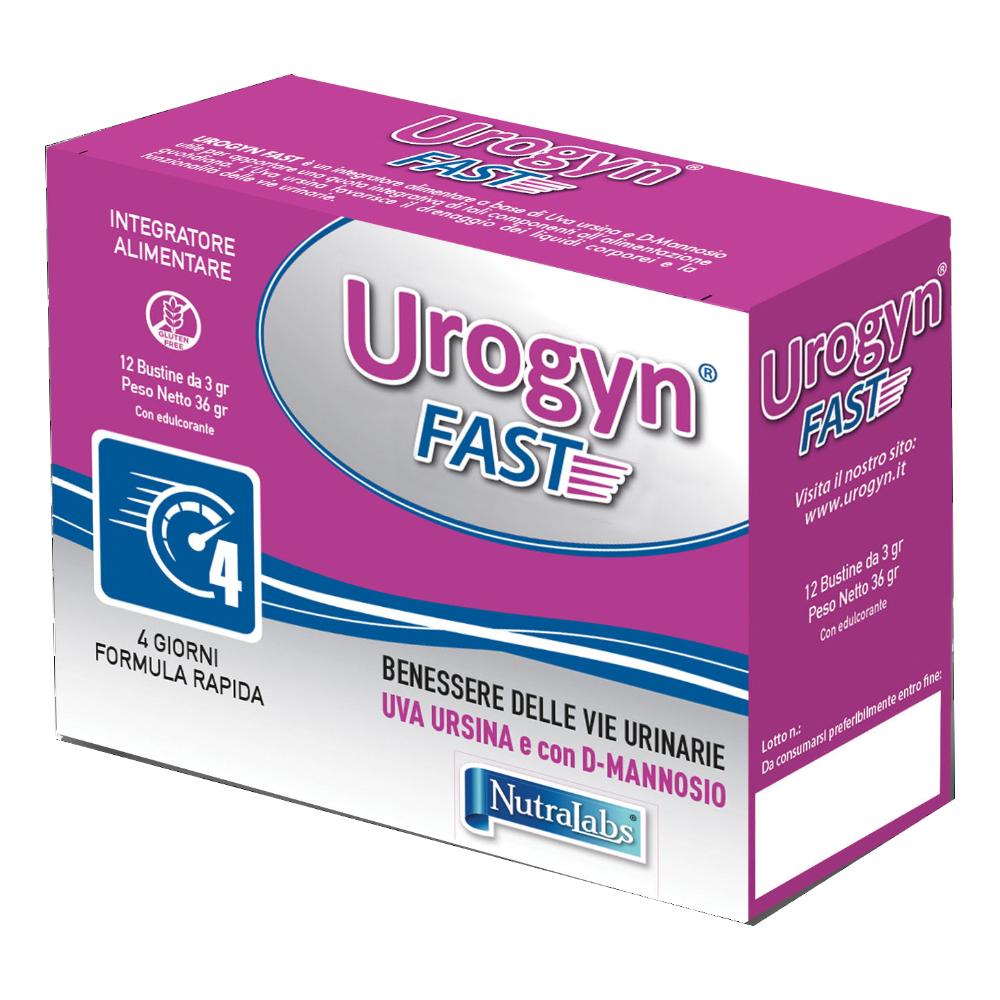 Nutralabs Urogyn Fast Integratore Alimentare Vie Urinarie, 12 Bustine-image