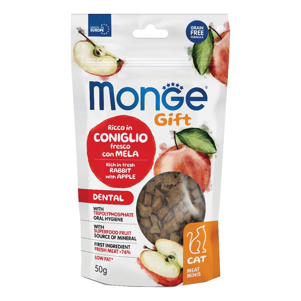 Monge Meat Minis Coniglio e Mela: Snack Dentale per Gatti